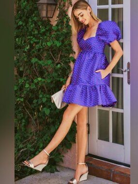 Lilly Pulitzer Heart Print Mini Dress 💕💙 | Puff Sleeve Sweetheart (12)